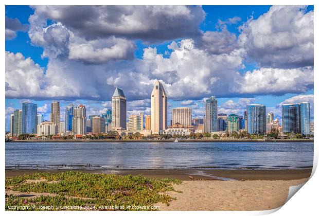 Perfect Cloudscape Over Skyline Print by Joseph S Giacalone