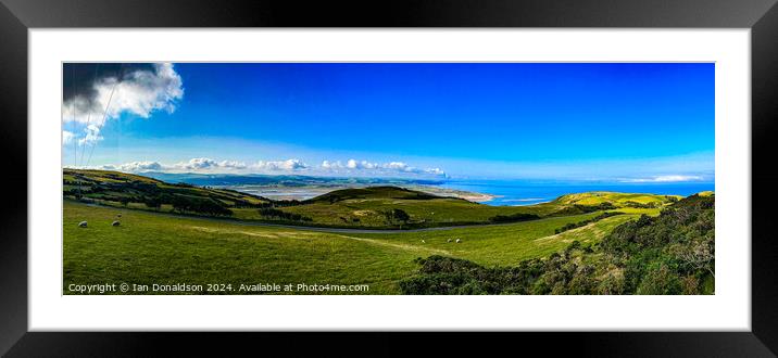 Aberdovey Panorama Framed Mounted Print by Ian Donaldson