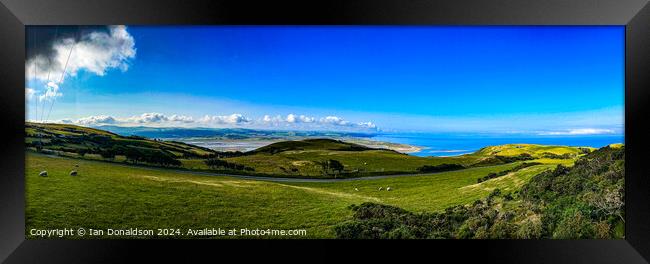 Aberdovey Panorama Framed Print by Ian Donaldson