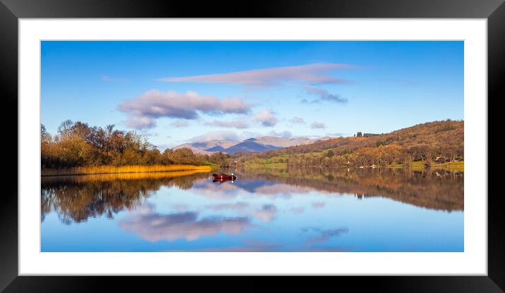 Esthwaite Water Cloudscape Reflection Framed Mounted Print by Phil Durkin DPAGB BPE4