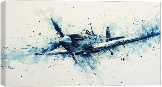 Supermarine Spitfire Art Canvas Print by Airborne Images