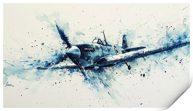 Supermarine Spitfire Art Print by Airborne Images