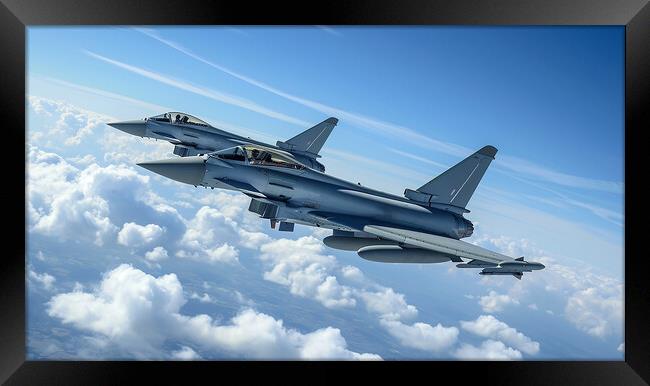 Eurofighter Typhoon Twins Framed Print by Airborne Images