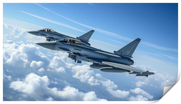 Eurofighter Typhoon Twins Print by Airborne Images