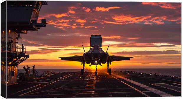 Landing On Deck Canvas Print by Airborne Images