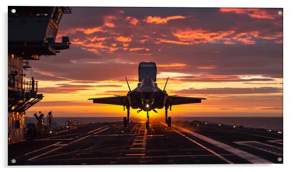 Landing On Deck Acrylic by Airborne Images