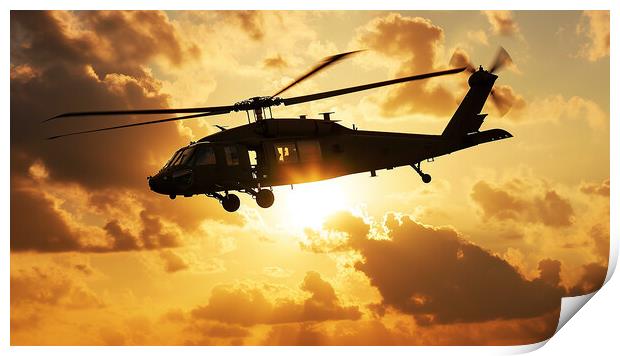 Sikorsky UH-60 Black Hawk Print by Airborne Images