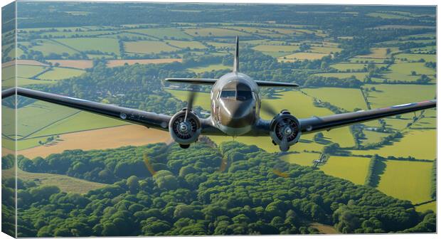 Douglas C-47A Skytrain W7 Canvas Print by Airborne Images