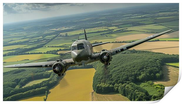 Douglas C-47A Skytrain W7 Print by Airborne Images