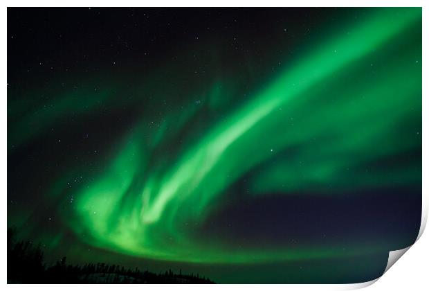 Aurora Borealis, Northern Lights, at Yellowknife, Northwest Territories, Canada Print by Chun Ju Wu