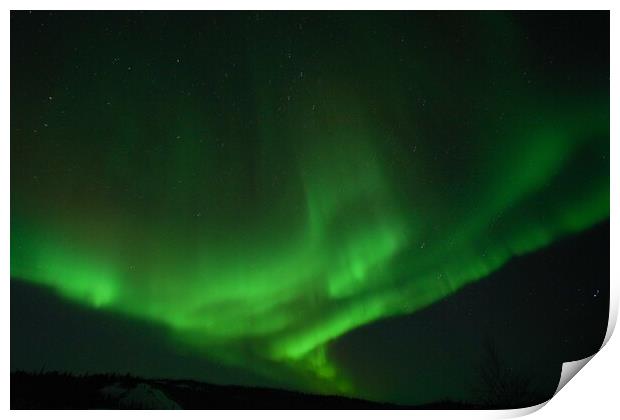 Aurora Borealis, Northern Lights, at Yellowknife, Northwest Territories, Canada Print by Chun Ju Wu