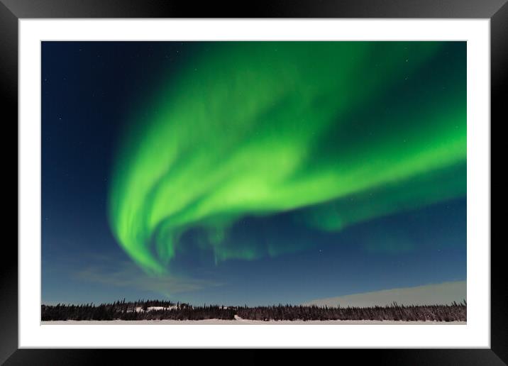 Aurora Borealis, Northern Lights, at Yellowknife, Northwest Territories, Canada Framed Mounted Print by Chun Ju Wu