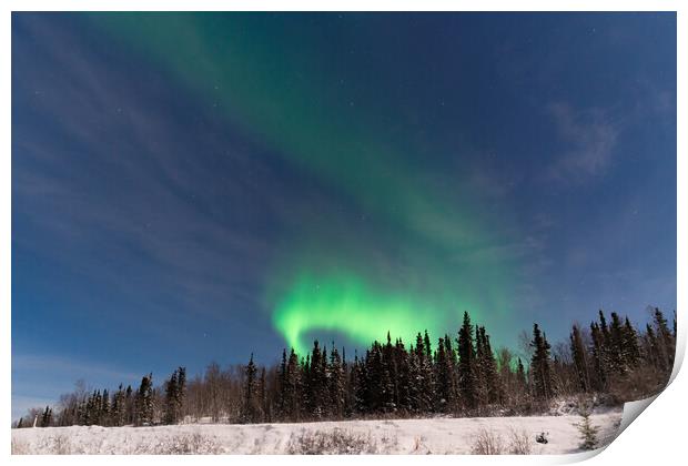 Aurora Borealis, Northern Lights, at Yellowknife, Northwest Territories, Canada Print by Chun Ju Wu