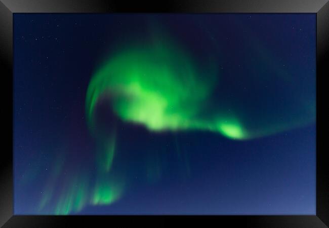 Aurora Borealis, Northern Lights, at Yellowknife, Northwest Territories, Canada Framed Print by Chun Ju Wu