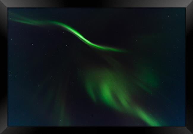 Aurora Borealis, Northern Lights, at Yellowknife, Northwest Territories, Canada Framed Print by Chun Ju Wu