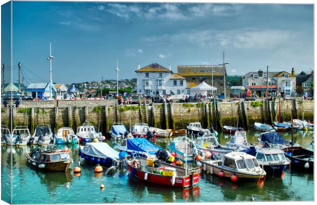 Bridport Harbour  Canvas Print by Alison Chambers