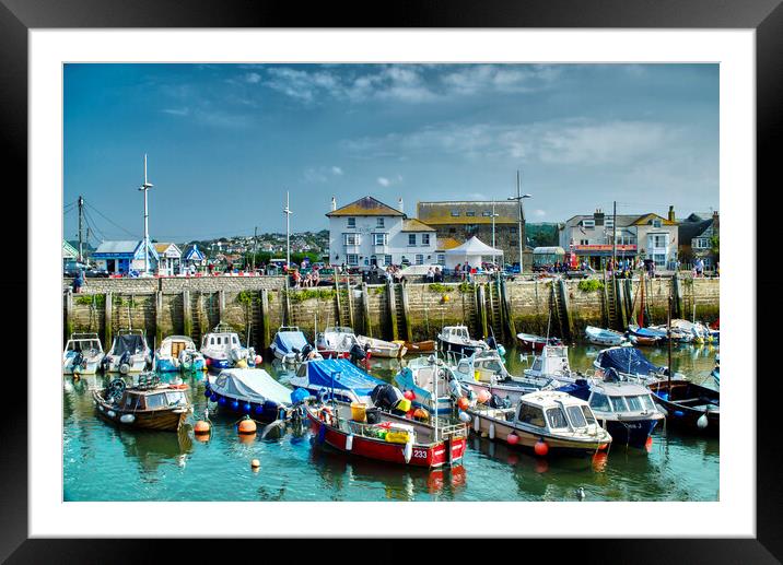 Bridport Harbour  Framed Mounted Print by Alison Chambers