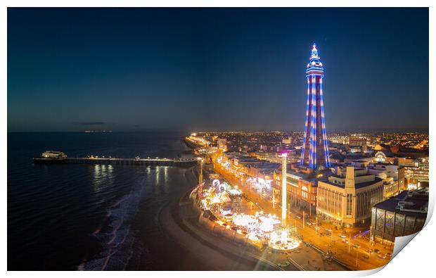 Blackpool Illuminations Print by Apollo Aerial Photography