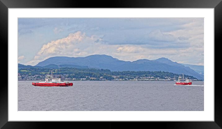 Dunoon ferry crossing Framed Mounted Print by Allan Durward Photography