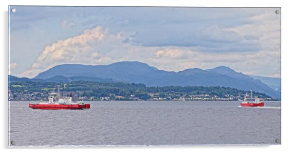 Dunoon ferry crossing Acrylic by Allan Durward Photography