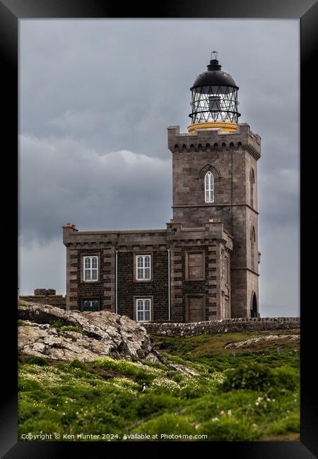 May Island Lighthouse(1) Framed Print by Ken Hunter