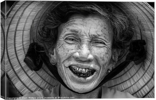Smiling woman, Vietnam Canvas Print by Mark Phillips