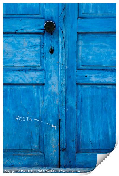 Blue door  Print by Mark Phillips