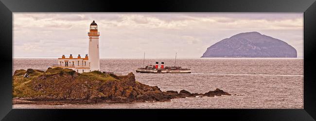 Waverley paddle steamer passing Turnberry lighthou Framed Print by Allan Durward Photography