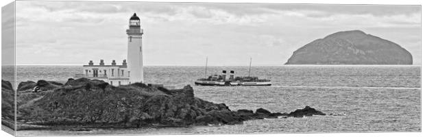 PS Waverley passing Turnberry and Ailsa Craig Canvas Print by Allan Durward Photography