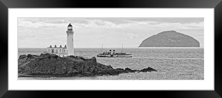 PS Waverley passing Turnberry and Ailsa Craig Framed Mounted Print by Allan Durward Photography