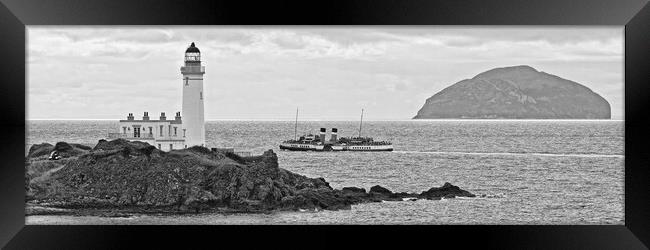 PS Waverley passing Turnberry and Ailsa Craig Framed Print by Allan Durward Photography