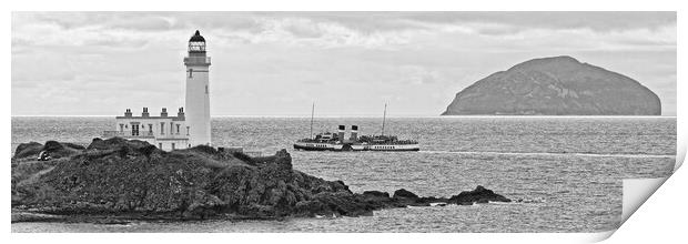PS Waverley passing Turnberry and Ailsa Craig Print by Allan Durward Photography