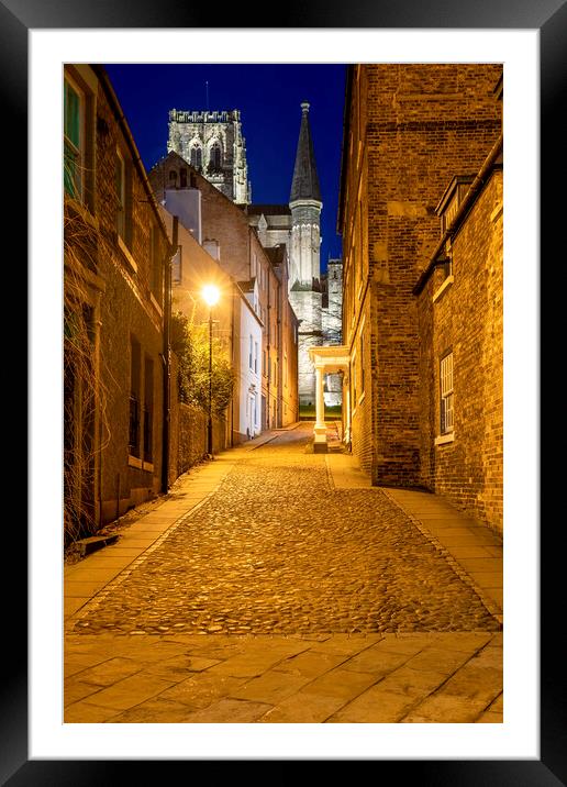 Durham Cathedral from Cobbled Hill Framed Mounted Print by Tim Hill