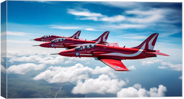 RAF Red Arrows Canvas Print by Airborne Images