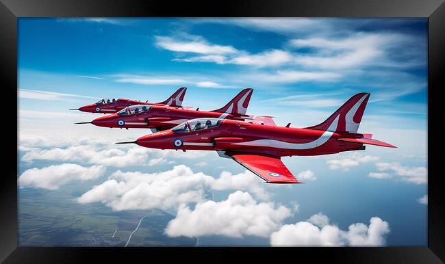 RAF Red Arrows Framed Print by Airborne Images