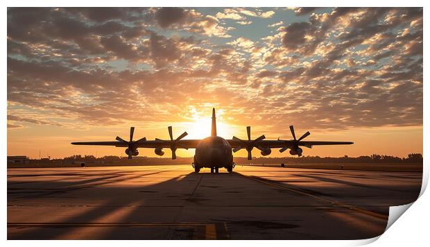 Lockheed C-130 Hercules Print by Airborne Images