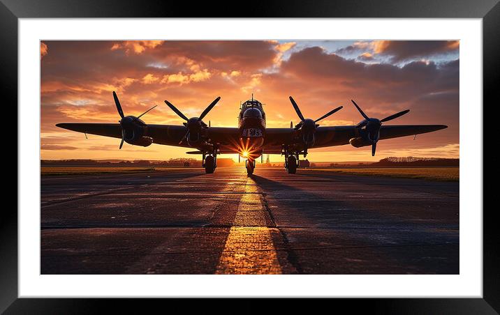 Avro Lancaster Bomber Framed Mounted Print by Airborne Images