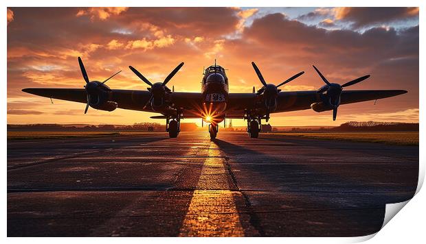 Avro Lancaster Bomber Print by Airborne Images