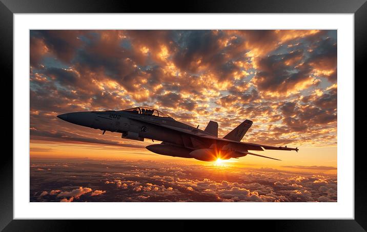McDonnell Douglas EF-18A Hornet Framed Mounted Print by Airborne Images