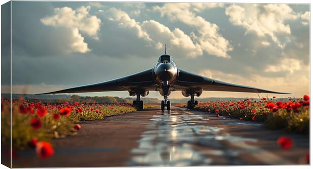 Avro Vulcan Bomber Remembers Canvas Print by Airborne Images