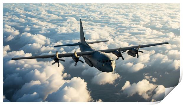 Lockheed C-130 Hercules Print by Airborne Images