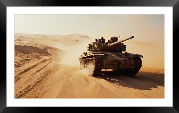 Centurian Tank Framed Mounted Print by Airborne Images