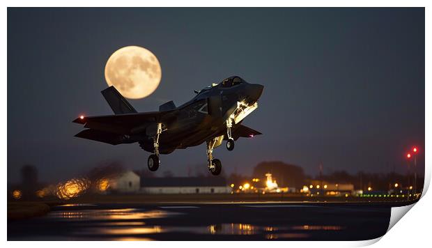 Night Time Operations Print by Airborne Images