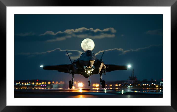 Night Time Operations Framed Mounted Print by Airborne Images