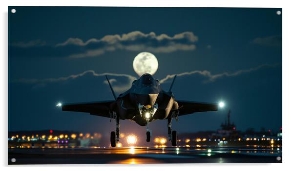 Night Time Operations Acrylic by Airborne Images