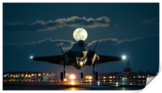 Night Time Operations Print by Airborne Images