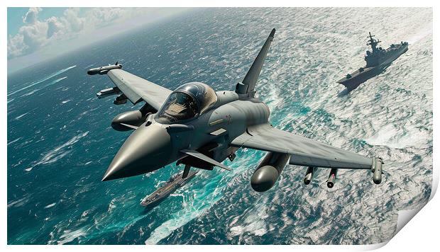 Eurofighter Typhoon Fleet Protection Print by Airborne Images