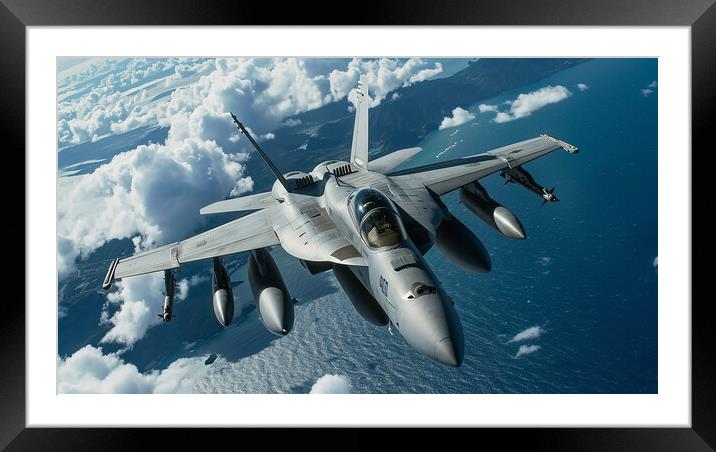 Boeing FA 18EF Super Hornet Framed Mounted Print by Airborne Images