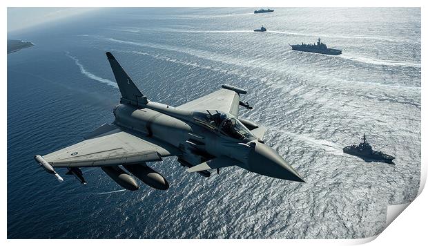 Eurofighter Typhoon Fleet Protection Print by Airborne Images