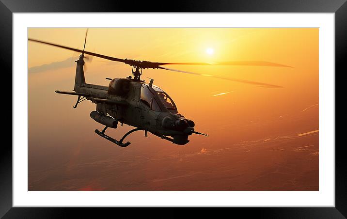 Bell AH-1 SuperCobra Framed Mounted Print by Airborne Images